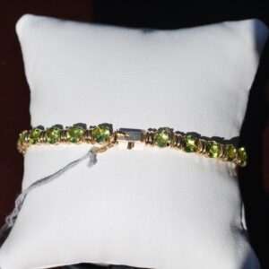 Gold peridot bracelet