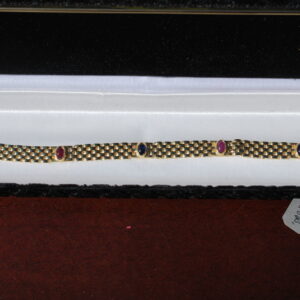 Sapphire and ruby bracelet