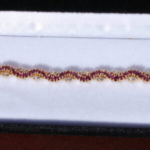 Ruby diamond bracelet