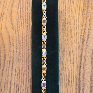 14KYG Multi Colored Stone Bracelet