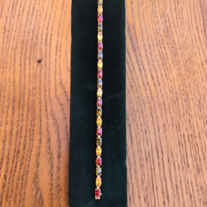 14KYG Colored CZ's Stone Bracelet