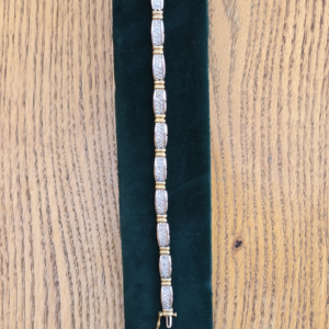 14K Two Tone Diamond Bracelet
